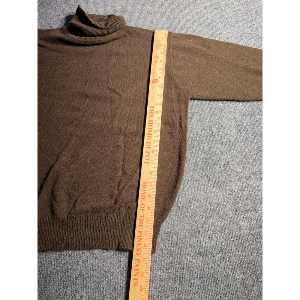 Passport 360 Mens Brown Turtleneck Sweater‎ Acrylic Full Fashioned Size M
